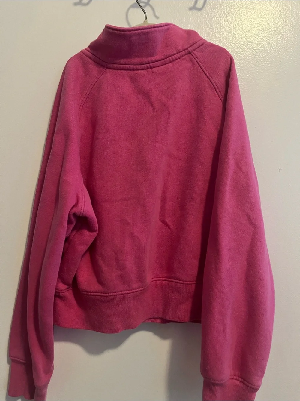 GAP Bright Pink Half-Zip Fleece Hoodie